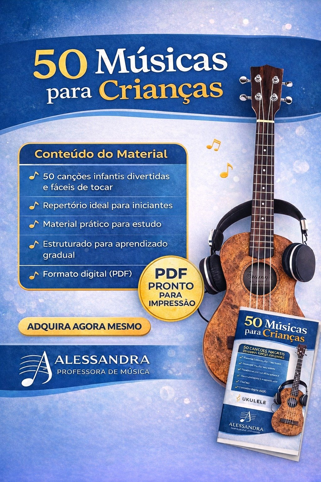 Ebook 50 músicas para ukulele (material em pdf)
